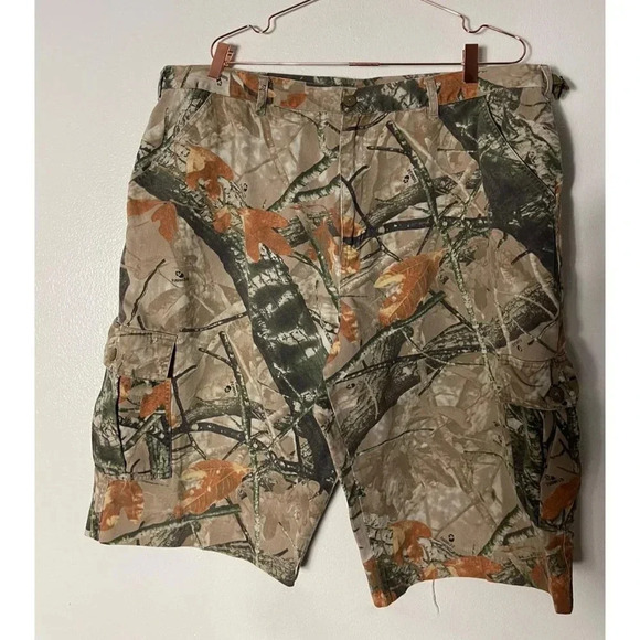 Outfitters Ridge Mens Hardwoods Fusion 3D Cargo Shorts Camo Sz XXL - Picture 1 of 9